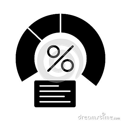 Graph glyph vector icon which can easily modify or edit Vector Illustration