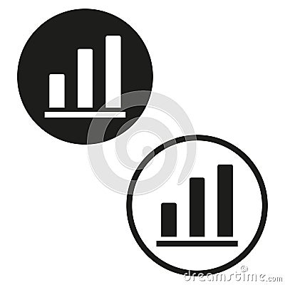 Graph icon. Increase icon. Chart icon. Vector illustration. EPS 10. Vector Illustration