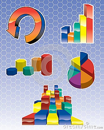 Graph Icons Vector Illustration