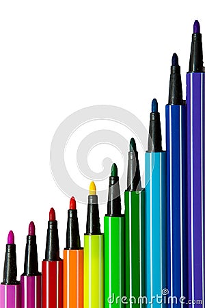 graph illustrating growth of striped colo Stock Photo