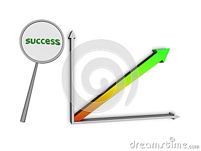 Graph with len Stock Photo