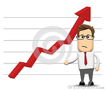 Graph negatively increasing Stock Photo