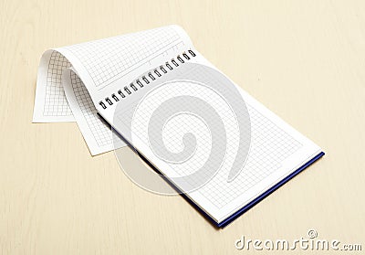 Graph paper notebook Stock Photo