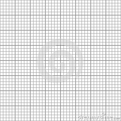 Graph plotting grid paper. Millimeter paper. Simple blank sheet in cells. Squared grating background. Vector seamless pattern. Geo Vector Illustration