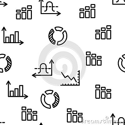 Graph Seamless Pattern Vector Vector Illustration