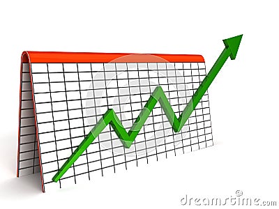 Graph showing profit Stock Photo