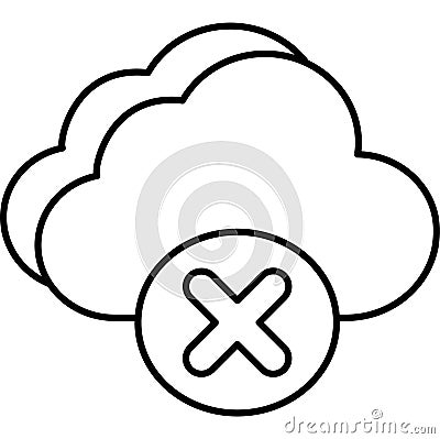 Cloud removed Vector icon that can easily modify or edit Stock Photo