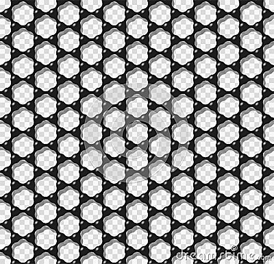 Graphene transparent seamless pattern vector illustration. Vector Illustration