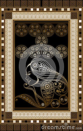 Graphical illustration of a Tarot card 11 Vector Illustration