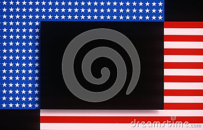 Graphic of American flag stars and stripes Stock Photo