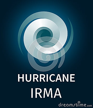 Graphic banner of hurricane Irma Vector Illustration