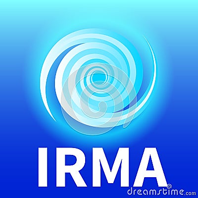 Graphic banner of hurricane Irma Vector Illustration