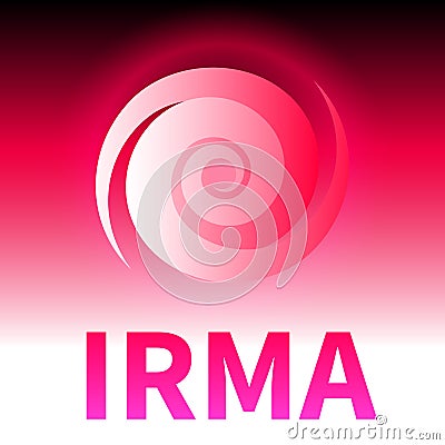 Graphic banner of hurricane Irma Vector Illustration