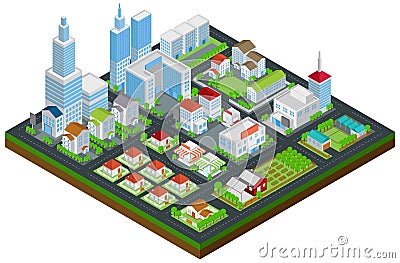 Graphic city building real estate house and cityscape architecture Vector Illustration