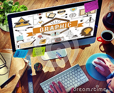 Graphic Creative Design Digital Illustrative Visual Concept Stock Photo