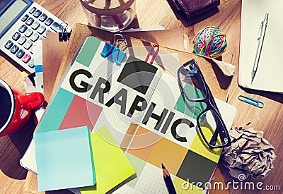 Graphic Creative Design Visual Art Concept Stock Photo