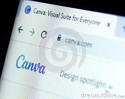 Canva website Editorial Stock Photo