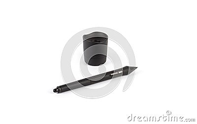 Graphic Design Digitized Pen with Cradle Stock Photo