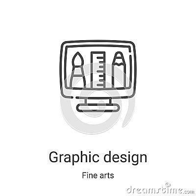 graphic design icon vector from fine arts collection. Thin line graphic design outline icon vector illustration. Linear symbol for Vector Illustration