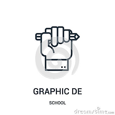 graphic design icon vector from school collection. Thin line graphic design outline icon vector illustration. Linear symbol for Vector Illustration