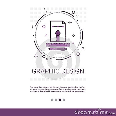 Graphic Design Illustration Development Computer Programming Technology Banner With Copy Space Vector Illustration