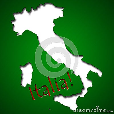 Graphic design in shape of Italy country Stock Photo