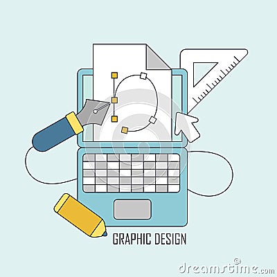 Graphic design tools Vector Illustration