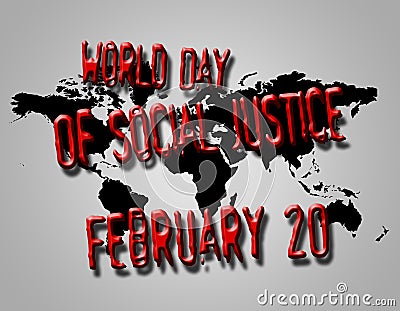 Graphic design World Day of Social Justice related Stock Photo