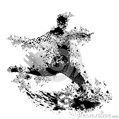 Grunge soccer vector and png transparency Stock Photo