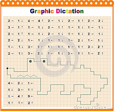 Graphic dictation for children Vector Illustration