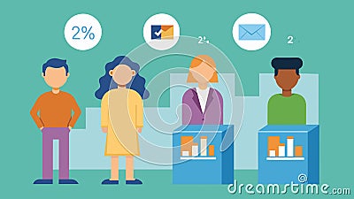 A graphic displaying the demographics of absentee and inperson voting providing insights into the changing patterns of Vector Illustration