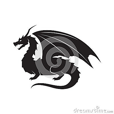 Graphic dragon, vector Vector Illustration