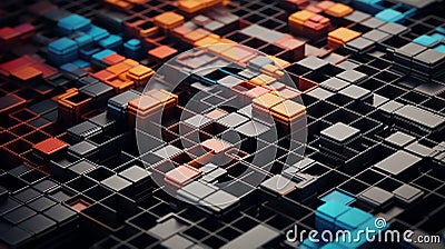 a graphic featuring the tactile texture of an abstract background with a pixelated Stock Photo