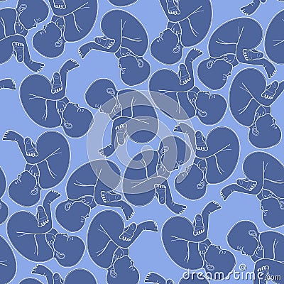 Graphic fetus pattern Vector Illustration