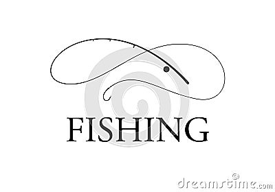 Graphic fishing hook, vector Vector Illustration