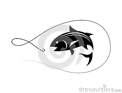 Graphic fishing, vector Vector Illustration