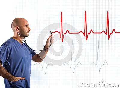 Graphic heartbeat Stock Photo