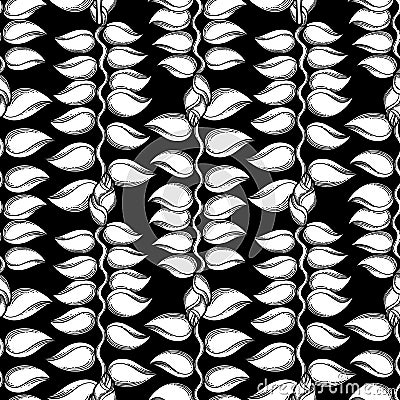 Graphic heliconia pattern Vector Illustration