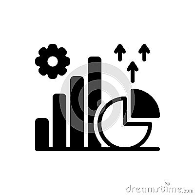 Black solid icon for Graphic, descriptive and figurative Stock Photo