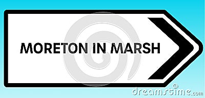 Moreton in Marsh Road Sign Stock Photo