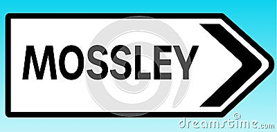 Mossley Road sign Stock Photo
