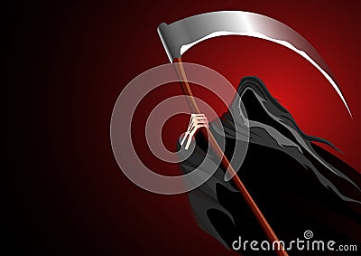 Graphic illustration of a grim reaper Vector Illustration