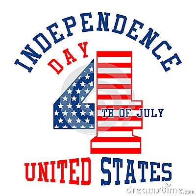 Graphic independence united states Stock Photo