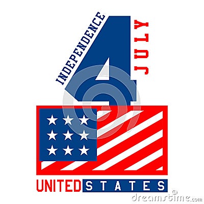 Graphic independence united states Stock Photo