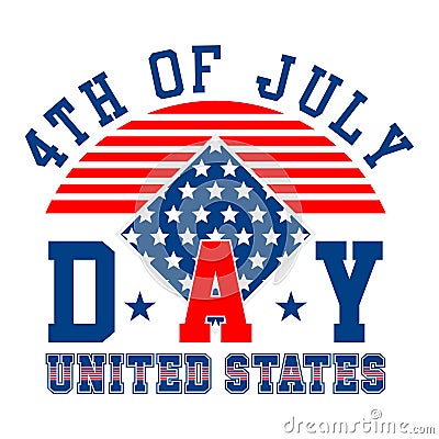 Graphic independence united states Vector Illustration