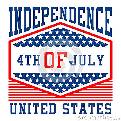 Graphic independence united states Vector Illustration