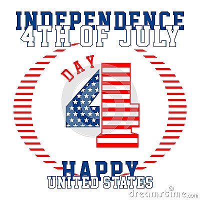 Graphic independence united states Vector Illustration