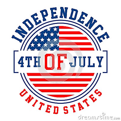 Graphic independence united states Stock Photo