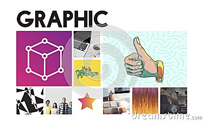 Graphic Innovation Design Simplicity Box Concept Stock Photo