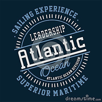 Graphic LEADERSHIP ATLANTIC OCEAN Vector Illustration